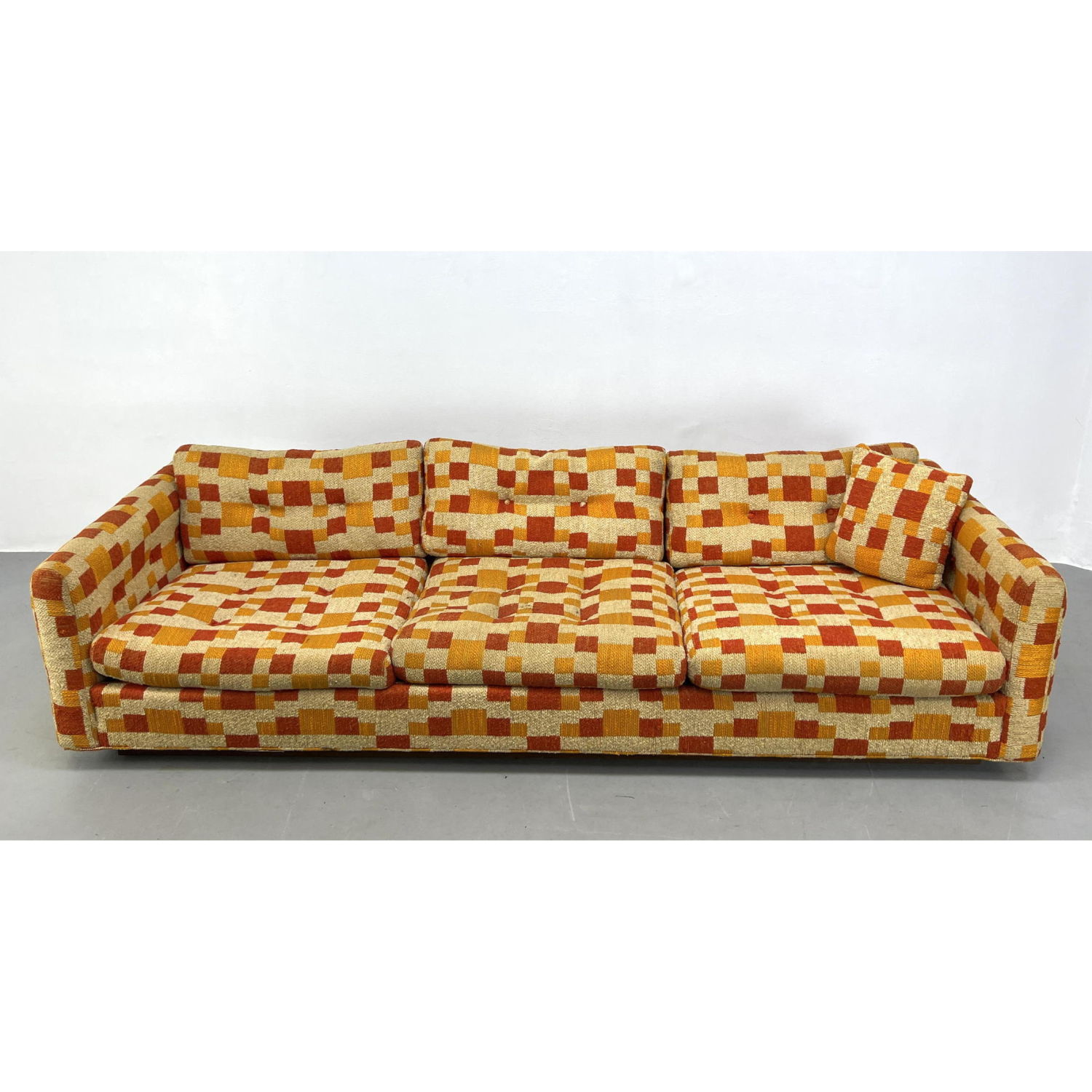 Appraisal: MILO BAUGHMAN for JAMES INC Modernist Sofa Couch Colorful patterned