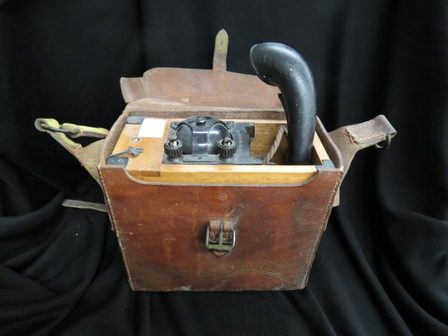 Appraisal: Oki Electric Company Ltd Portable Telephone wood in leather case