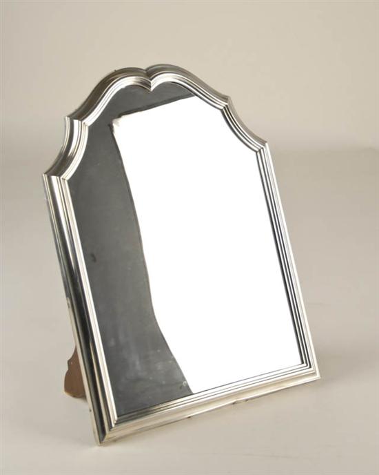 Appraisal: An Silver Framed Easel-back Mirror with a Chippendale-style molded frame