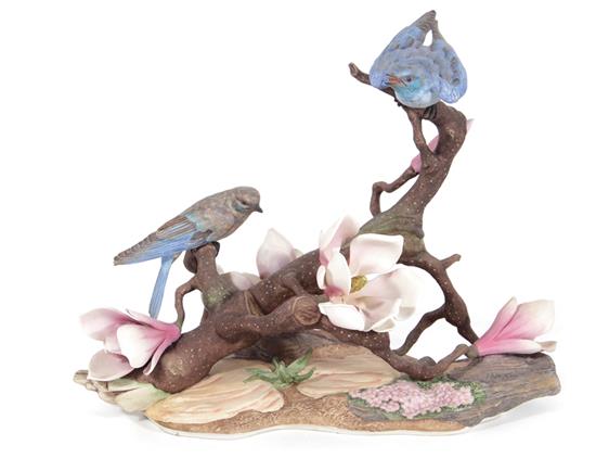 Appraisal: Boehm Mountain Bluebirds no H W Provenance Deaccessioned property from