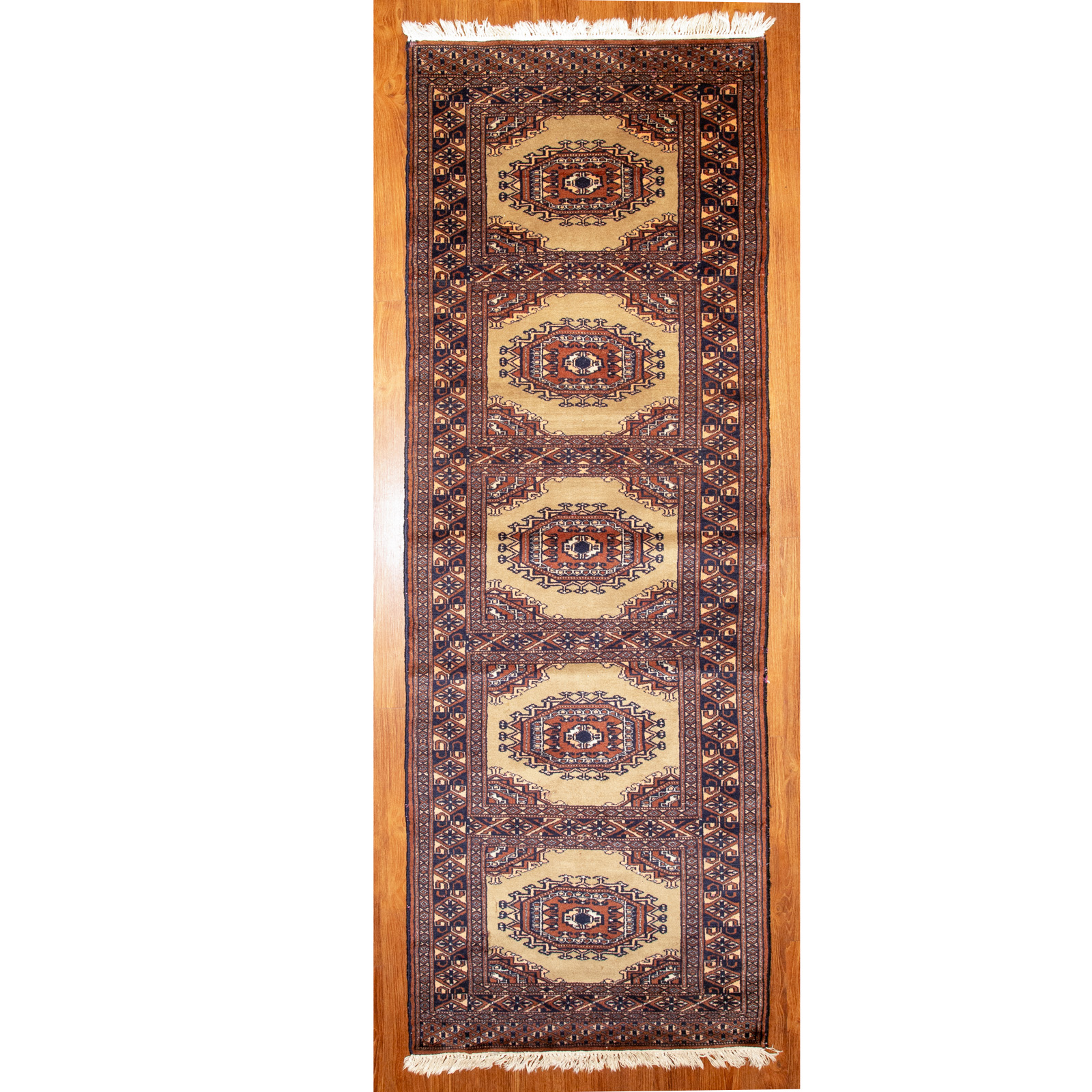 Appraisal: BOKHARA RUNNER PAKISTAN X Fourth quarter- th century hand-knotted wool