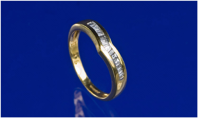 Appraisal: ct Gold Diamond Eternity Ring Set With Baguette Cut Diamonds