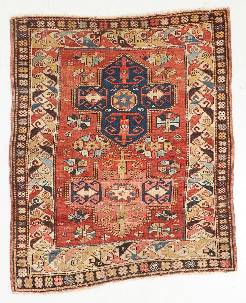 Appraisal: Antique Kazak Rug Caucasus ' '' x ' '' Antique