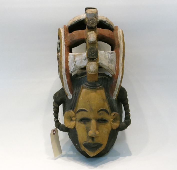 Appraisal: AFRICAN MAIDEN SPIRIT MASK Nigeria Igbo Ibo carved and painted