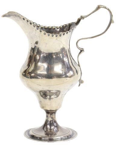 Appraisal: English George III sterling silver cream pitcher Hester Bateman United