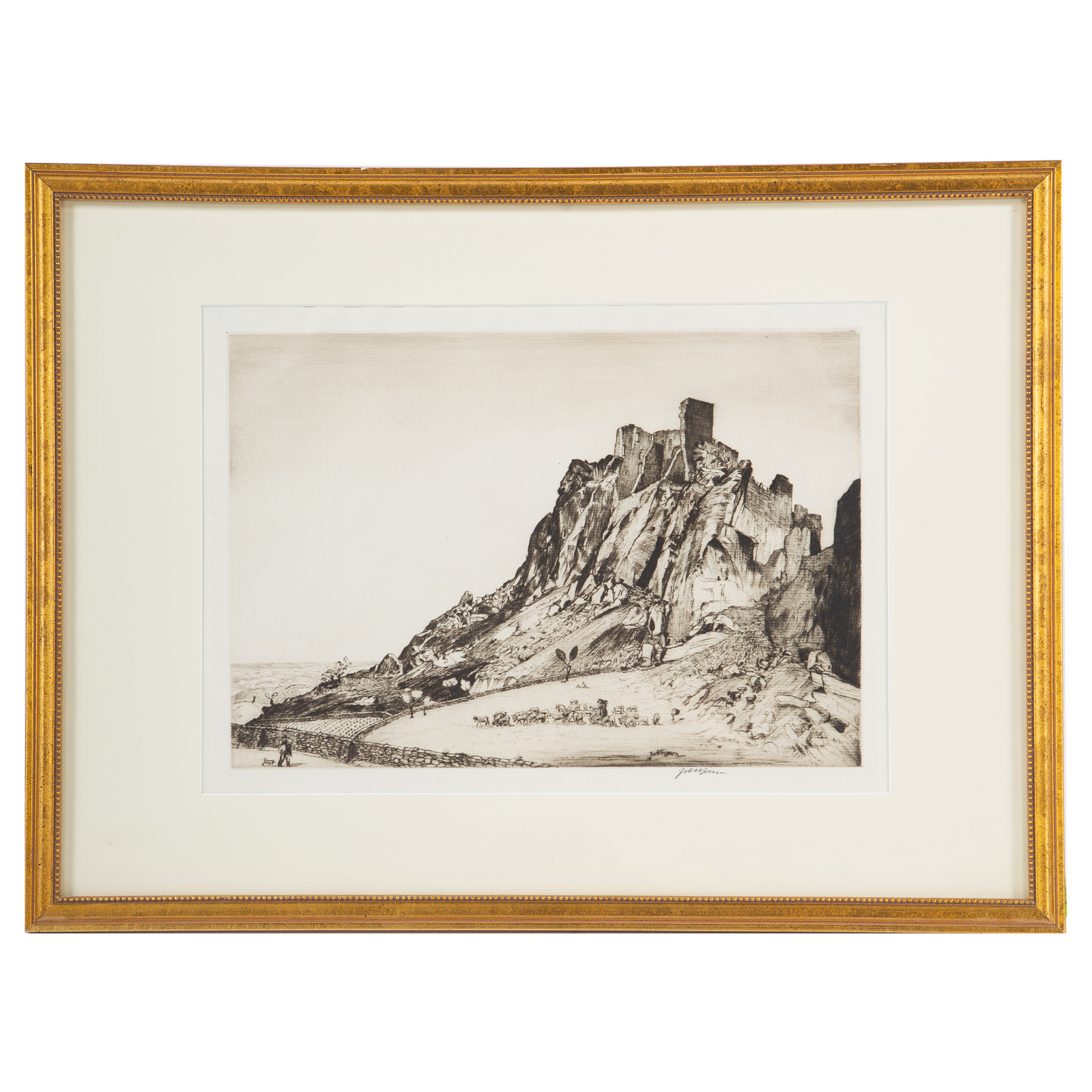 Appraisal: JOB NIXON A RUINED CASTLE PROVANCE ETCHING British - Etching