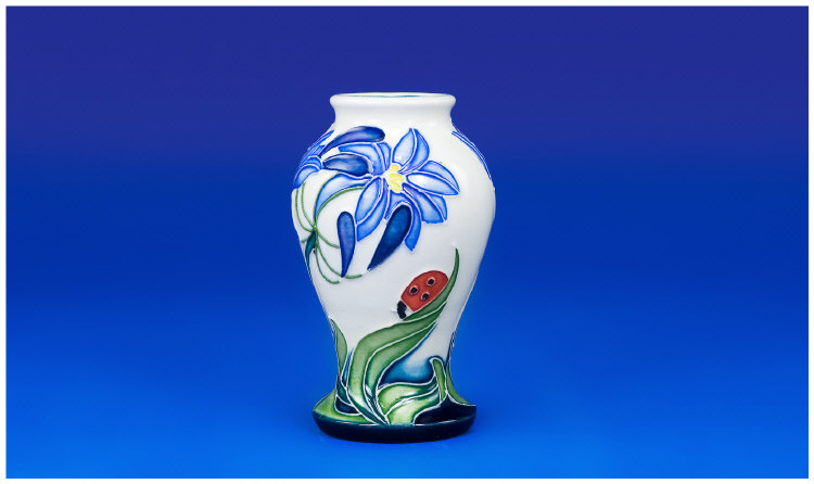 Appraisal: Moorcroft Small Vase Fly Away Home Designed By Rachel Bishop