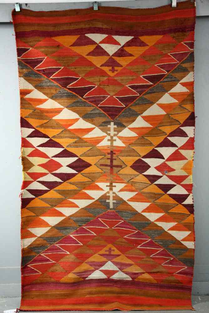 Appraisal: RUG - ' '' X ' - Hand woven Native