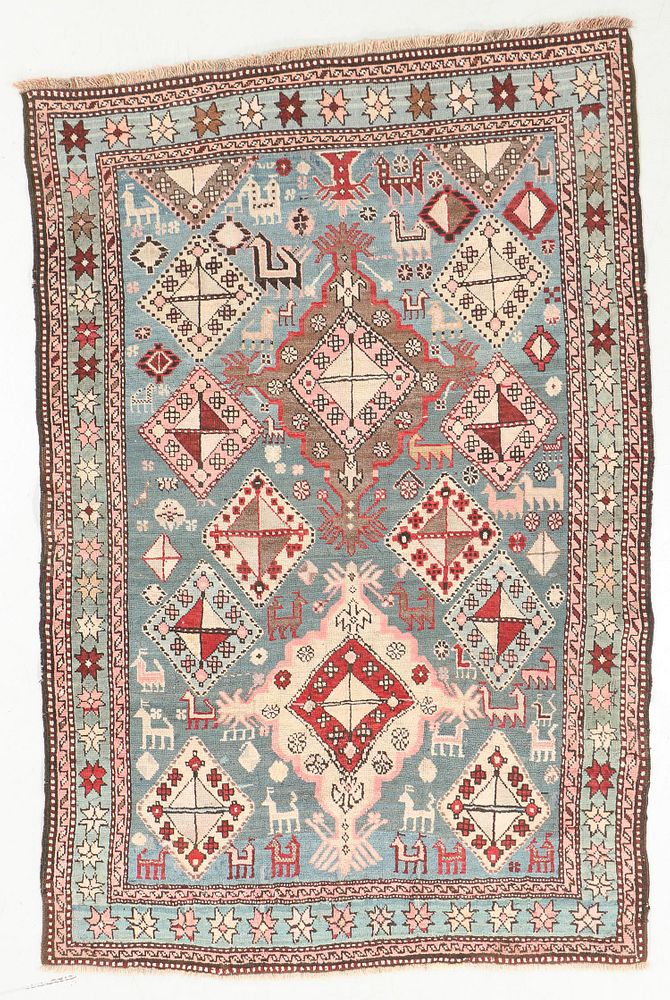 Appraisal: Antique Karabagh Rug Caucasus ' '' x ' '' Antique