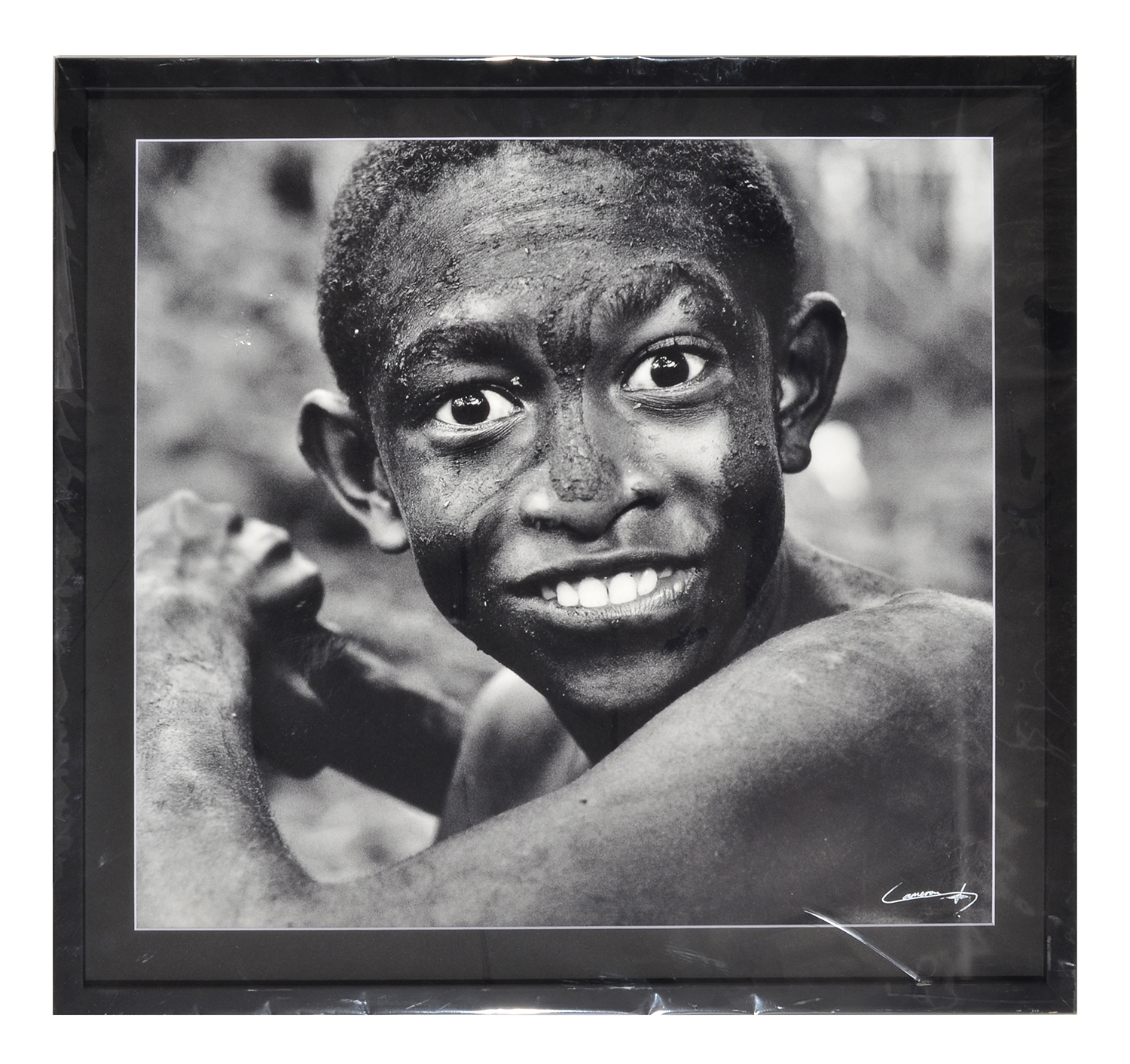 Appraisal: BLACK WHITE PHOTOGRAPHIC PORTRAIT OF A BOY SIGND ''CAMERON'' LOWER