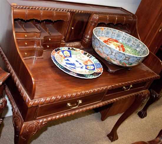 Appraisal: Chippendale style mahogany desk Estimate - No condition report supplied