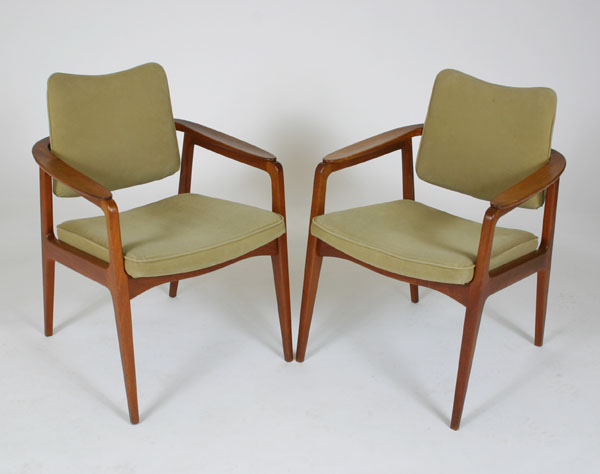 Appraisal: Pair of Mid Century Scandinavian arm chairs by Sigvard Bernadotte