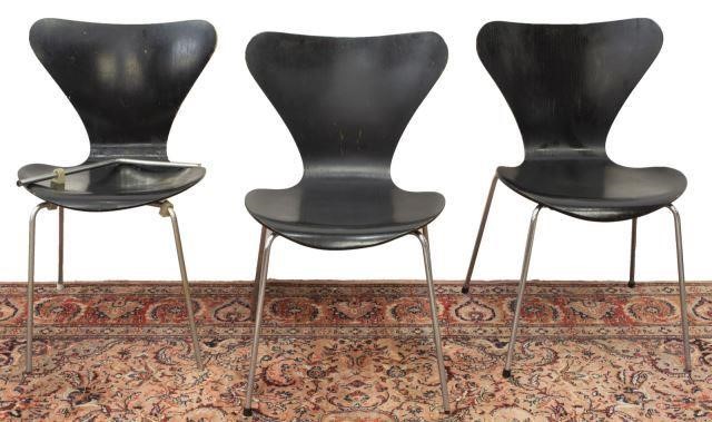 Appraisal: lot of Danish modern chairs model designed by Arne Jacobsen