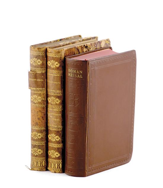 Appraisal: Books Leatherbound French titles and Roman missal de Saint-Amand Imbert