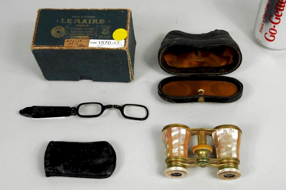 Appraisal: Pair French Lemaire Opera Glasses Lorgnette A pair of French