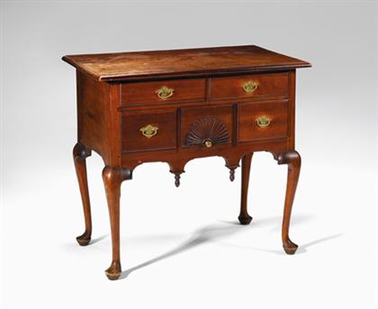 Appraisal: Queen Anne cherrywood dressing table connecticut circa The rectangular molded