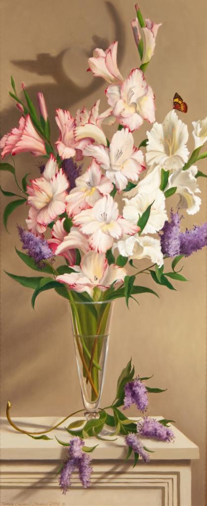 Appraisal: Nancy Chearno Stershic American th st century Gladiolus oil on