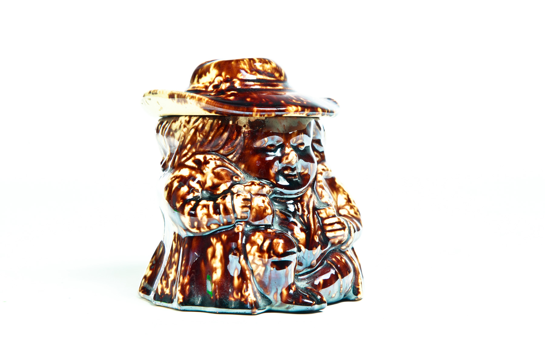 Appraisal: BENNINGTON TOBY SNUFF JAR Vermont ca Seated Toby with hat