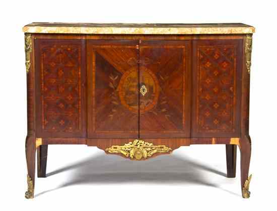 Appraisal: A Louis XVI Style Parquerty Marquetry and Gilt Metal Mounted