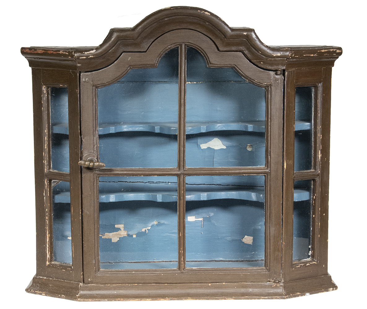 Appraisal: DUTCH WALL DISPLAY CABINET th c Painted Baroque Style Wall