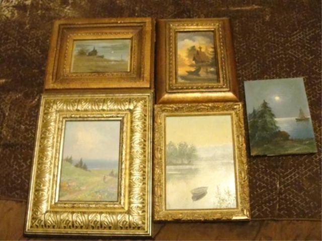 Appraisal: Lot of Landscape Paintings Assorted Russian paintings Most signed on