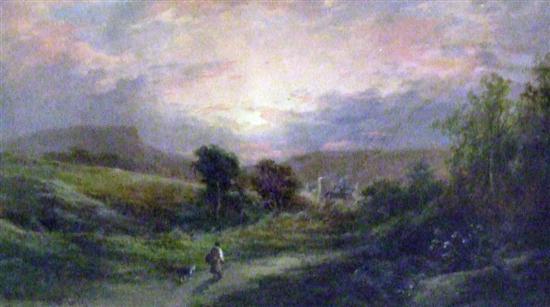 Appraisal: George Henry Jenkins - landscape with lane and figure signed