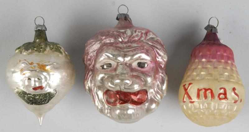 Appraisal: Lot of Glass Figural Christmas Ornaments Description