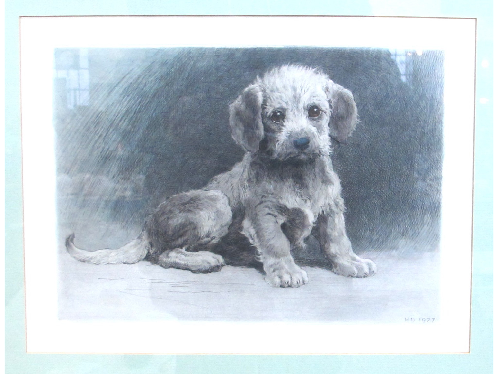 Appraisal: HERBERT DICKSEE Dandie Pup aquatint etching