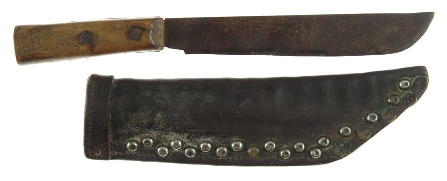 Appraisal: SMALL BUTCHER KNIFE PURPORTEDLY USED BY GERONIMO - blade Riveted