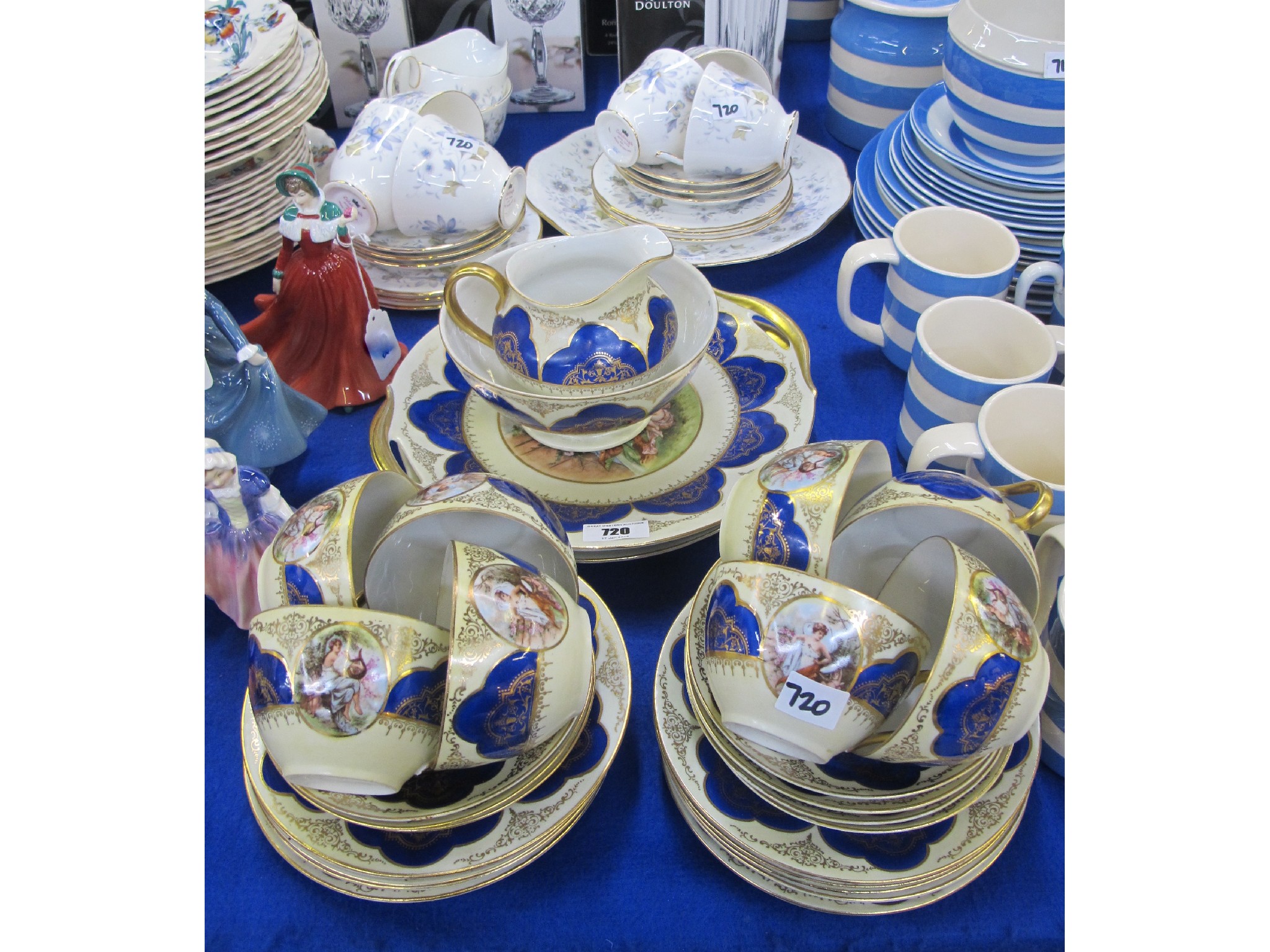 Appraisal: Group of Czech porcelain teacups saucers and serving articles with