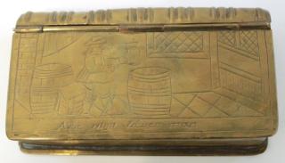 Appraisal: Antique Dutch Brass Copper Book th century the top engraved