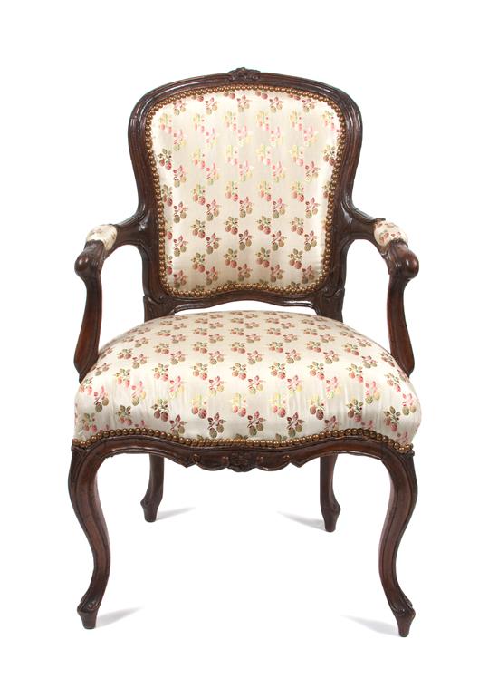 Appraisal: Sale Lot A Louis XVI Style Fauteuil having an arched