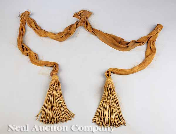 Appraisal: Colonel later General William Miller Owen's Uniform Sash silk terminating