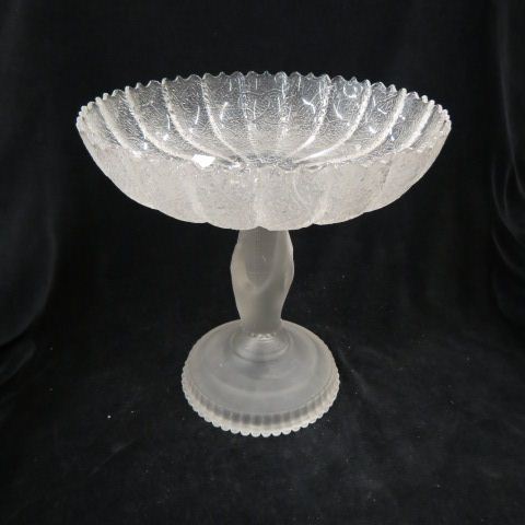 Appraisal: Pattern Glass Compte Tree of Life frosted band pedestal excellent