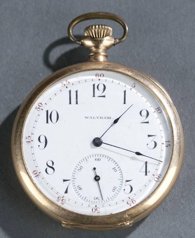 Appraisal: Waltham for Wm Wise Sons kt gold pocket watch A