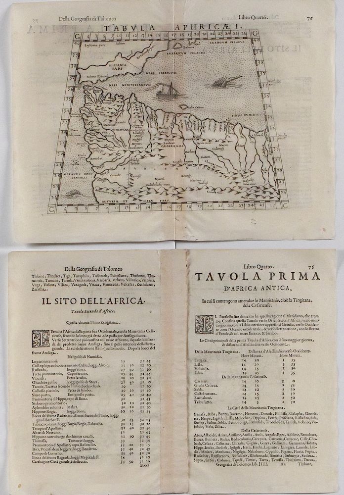 Appraisal: Grp Maps from Ruscelli Della Geografia di Tolomeo Group of