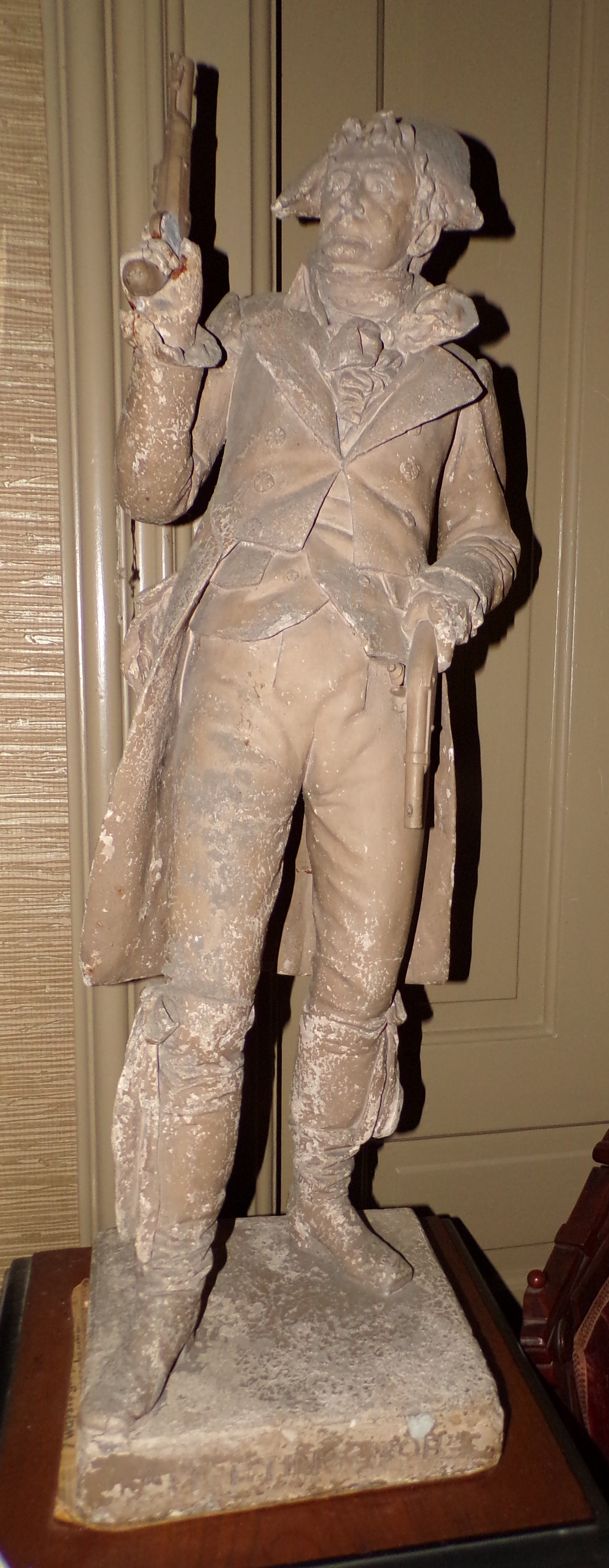 Appraisal: John Rogers American - - Fighting Bob- painted plaster sculpture