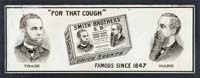 Appraisal: SMITH BROTHERS COUGH DROPS TIN SIGN Embossed tin sign with