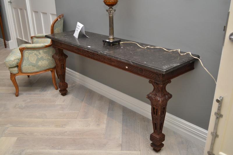 Appraisal: AN TH CENTURY MARBLE TOPPED CONSOLE TABLE