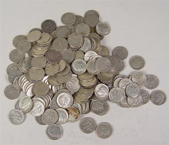 Appraisal: Roosevelt Dimes All silver Various dates ranging - in various