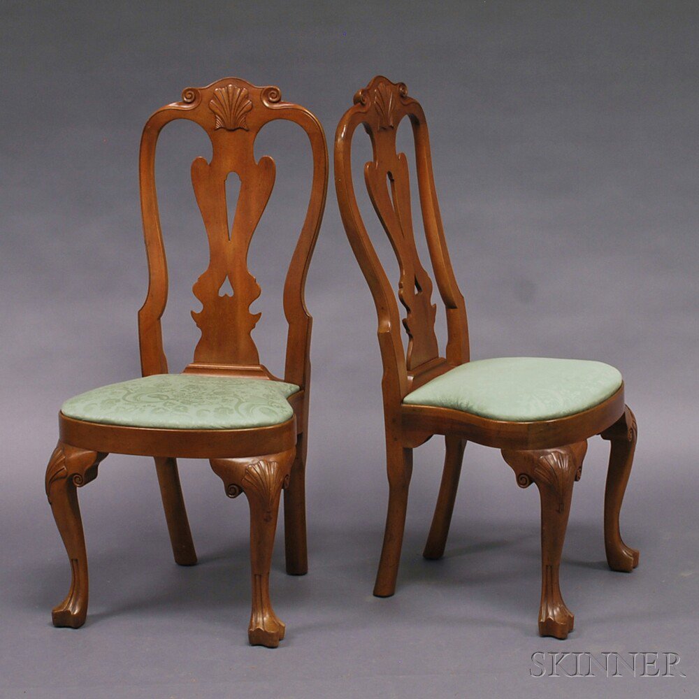 Appraisal: Pair of Kittinger Queen Anne-style Chairs in the Philadelphia style