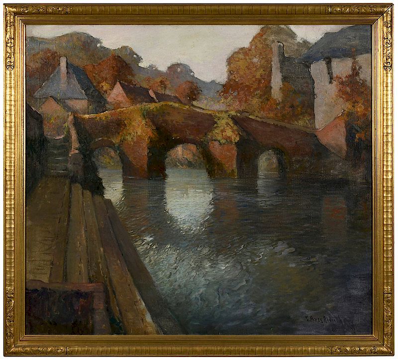 Appraisal: George Ames Aldrich American - Venetian Bridge signed lower right