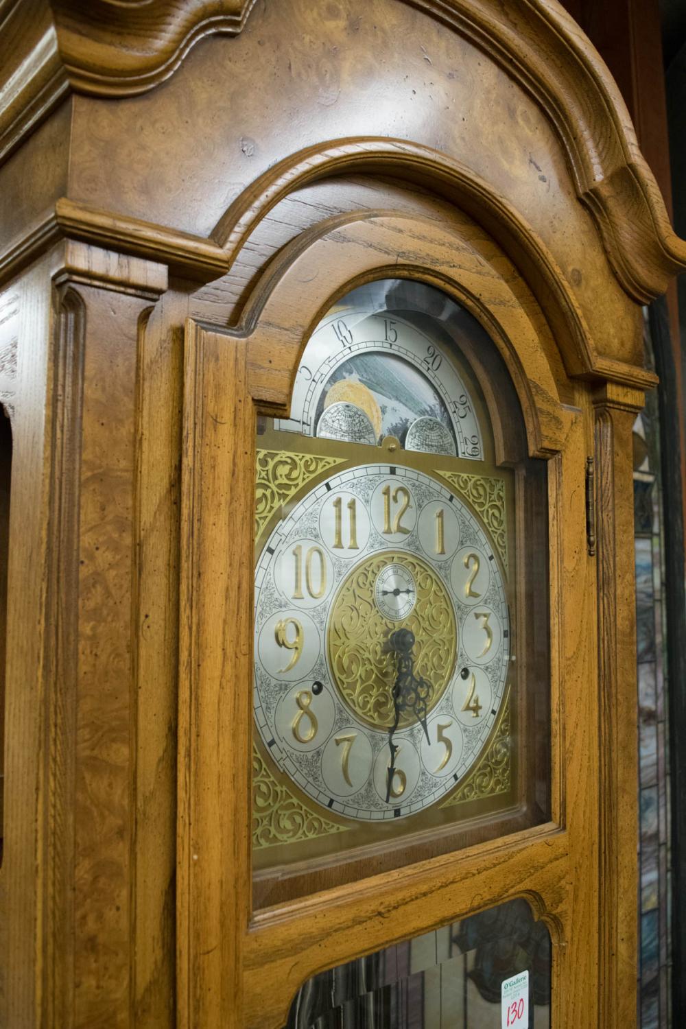 Appraisal: HOWARD MILLER TUBULAR CHIME GRANDFATHER FLOOR CLOCK Howard Miller Clock