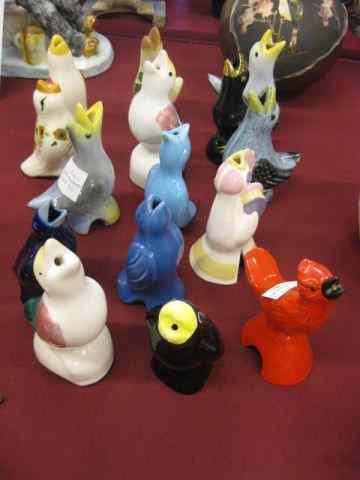 Appraisal: Collection of Pottery Pie Birds a colorful assortment '' to