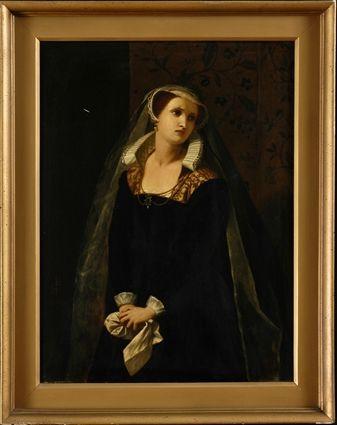 Appraisal: EUROPEAN SCHOOL PORTRAIT OF A WOMAN IN TH C COSTUME