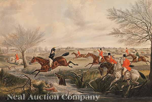 Appraisal: After Henry Alken English - The Brook colored aquatint J