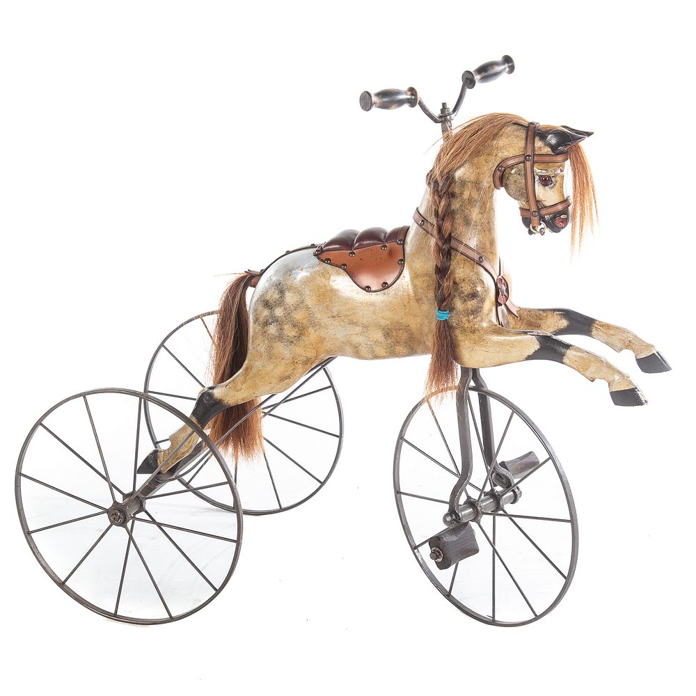 Appraisal: Stevenson Brothers Tricycle Horse Hand made in the antique tradition