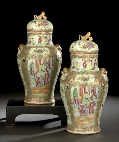 Appraisal: Pair of Chinese Export Porcelain Covered Jars th century each