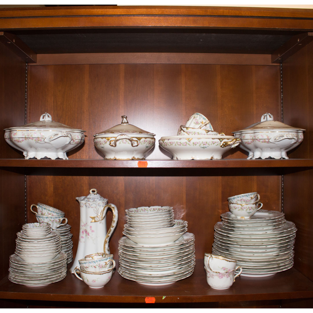 Appraisal: Two shelves of Limoges china