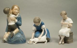 Appraisal: pc Denmark Porcelain Figures B G Royal Cop pc Denmark